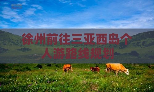徐州前往三亚西岛个人游