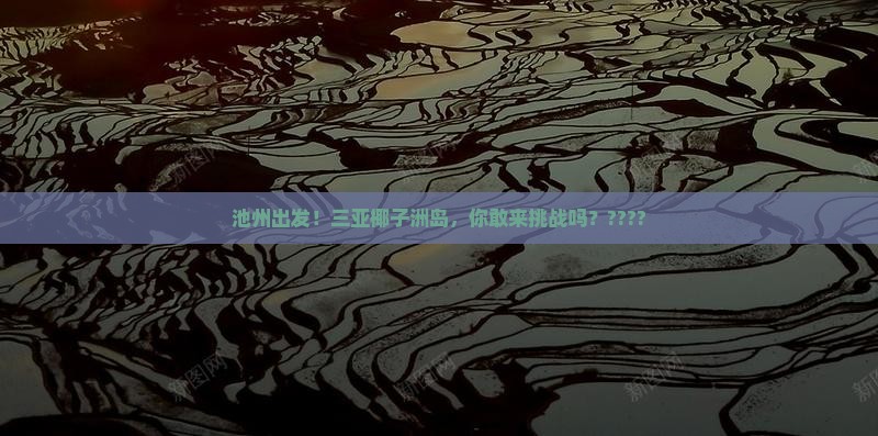 池州去三亚椰子洲岛旅游