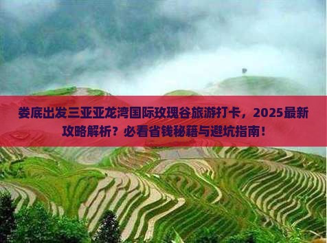 娄底前往三亚亚龙湾国际玫瑰谷旅游打卡点
