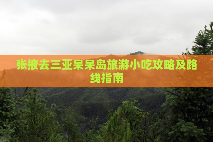张掖去三亚呆呆岛旅游小吃攻略及路线指南