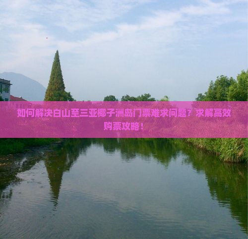 如何解决白山至三亚椰子洲岛门票难求问题？求解高效购票攻略！