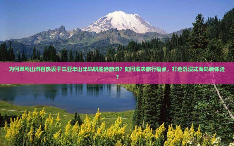 为何双鸭山游客热衷于三亚半山半岛帆船港旅游？如何解决旅行痛点，打造沉浸式海岛新体验？