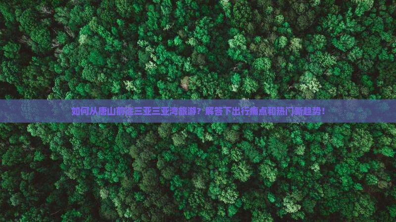 如何从唐山前往三亚三亚湾旅游？解答下出行痛点和热门新趋势！