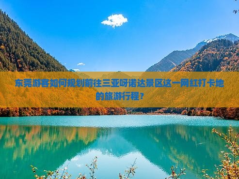 东莞游客如何规划前往三亚呀诺达景区这一网红打卡地的旅游行程？