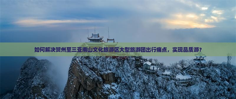 如何解决贺州至三亚南山文化旅游区大型旅游团出行痛点，实现品质游？