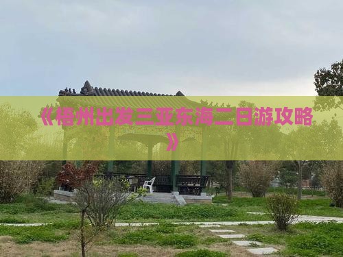 《梧州出发三亚东海二日游攻略》