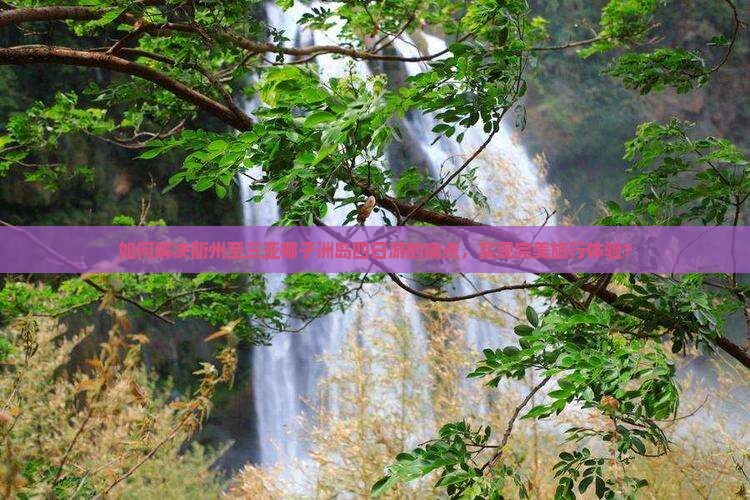 如何解决衢州至三亚椰子洲岛四日游的痛点，实现完美旅行体验？