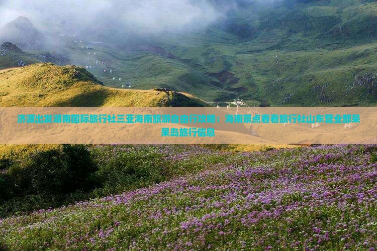 济源出发湖南国际旅行社三亚海南旅游自由行攻略：海南景点看看旅行社山东营业部呆呆岛旅行信息