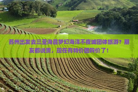 苏州出发去三亚海昌梦幻海洋不夜城团体旅游？朋友都说贵，现在有特价团购价了！