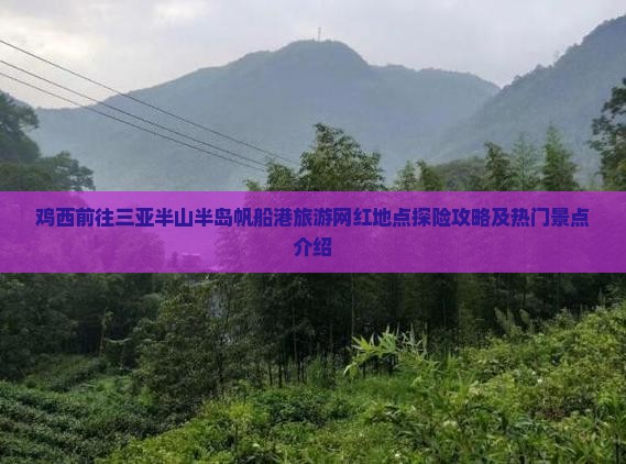 鸡西前往三亚半山半岛帆船港旅游网红地点探险攻略及热门景点介绍