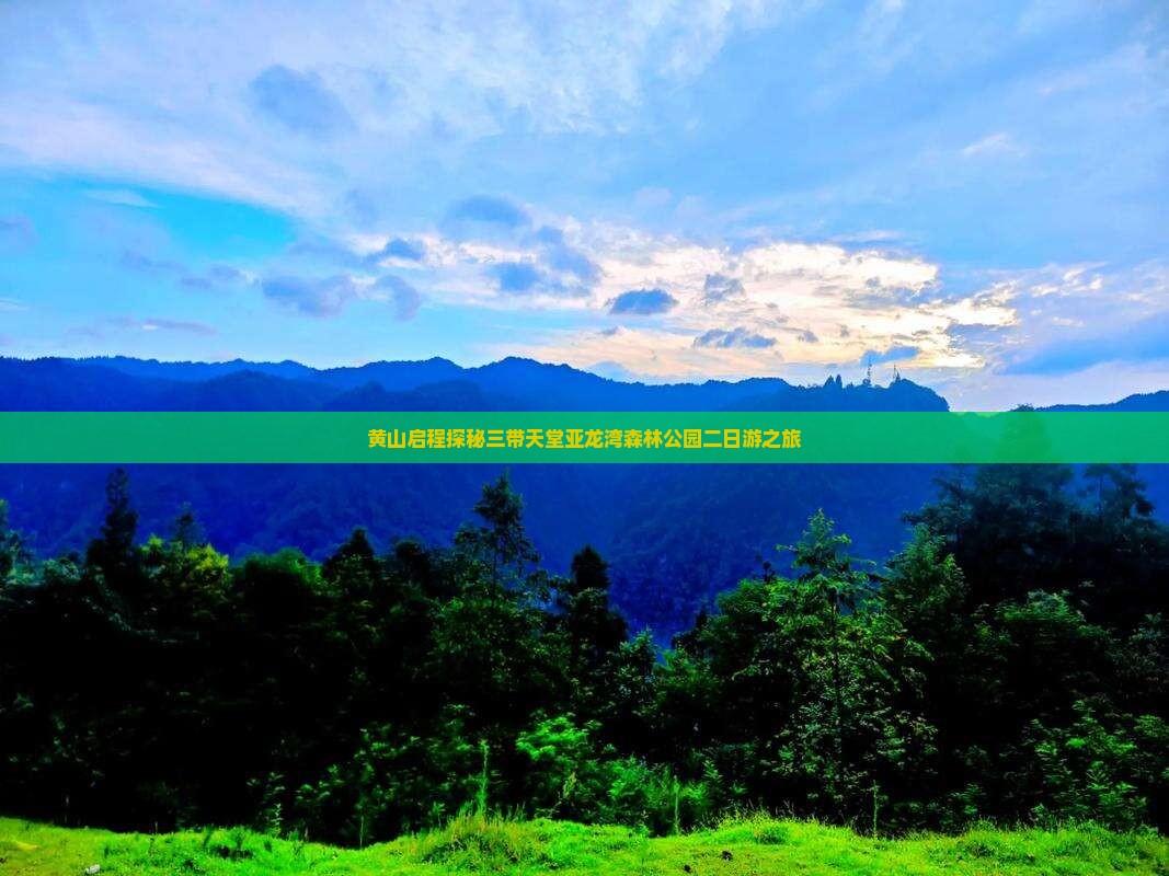 黄山启程探秘三带天堂亚龙湾森林公园二日游之旅