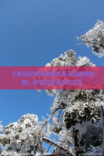 《克拉玛依至海南三亚五日旅游攻略：探索三亚后海之旅》