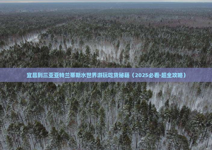 宜昌出发三亚亚特兰蒂斯水世界旅游小吃