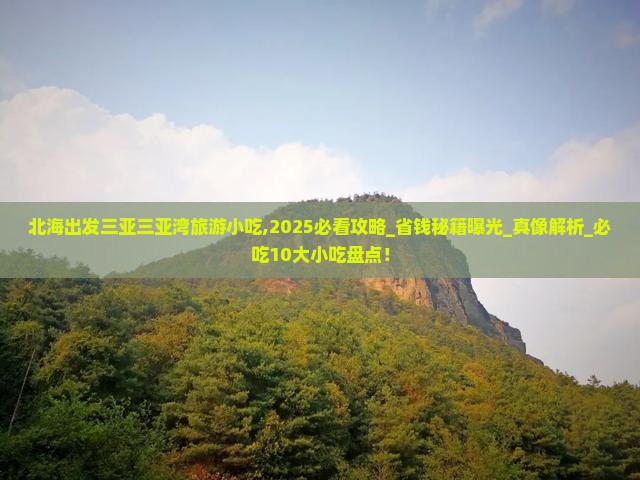 北海出发三亚三亚湾旅游小吃