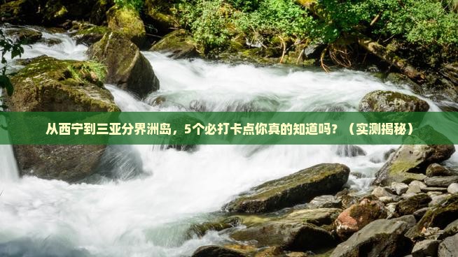 西宁去三亚分界洲岛旅游打卡点