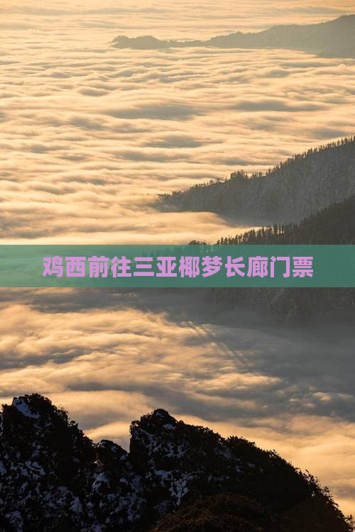 鸡西前往三亚椰梦长廊门票