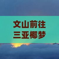 文山前往三亚椰梦长廊自由团