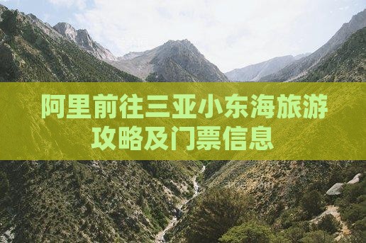 阿里前往三亚小东海门票