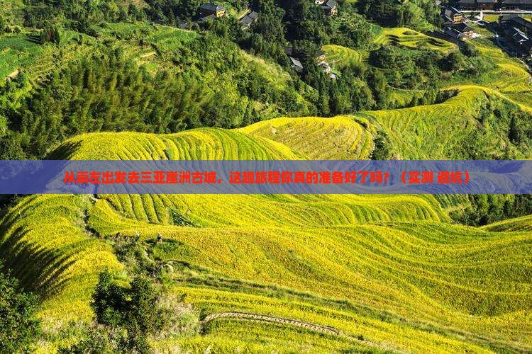 崇左去三亚崖洲古城旅游打卡点