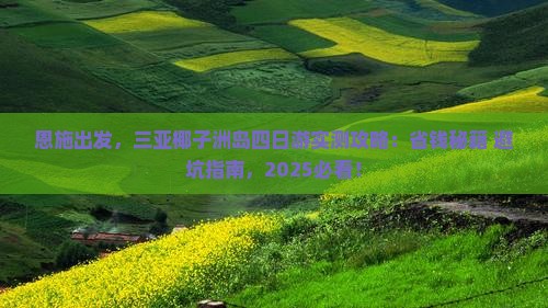 恩施前往三亚椰子洲岛四日游