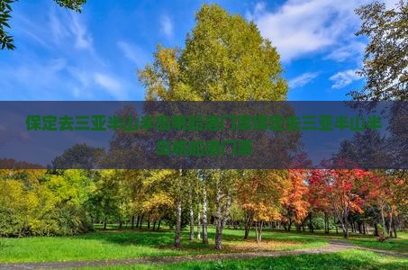 保定去三亚半山半岛帆船港门票