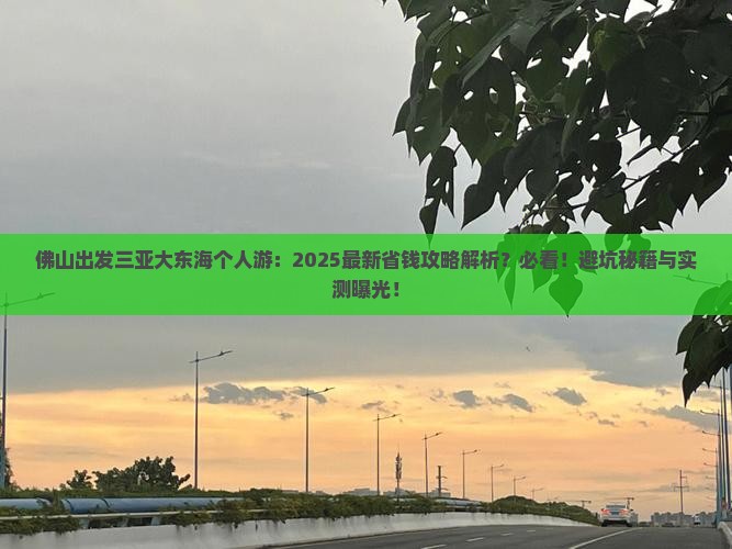 佛山出发三亚大东海个人游
