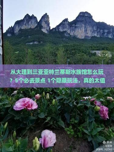 大理出发三亚亚特兰蒂斯水族馆哪里玩