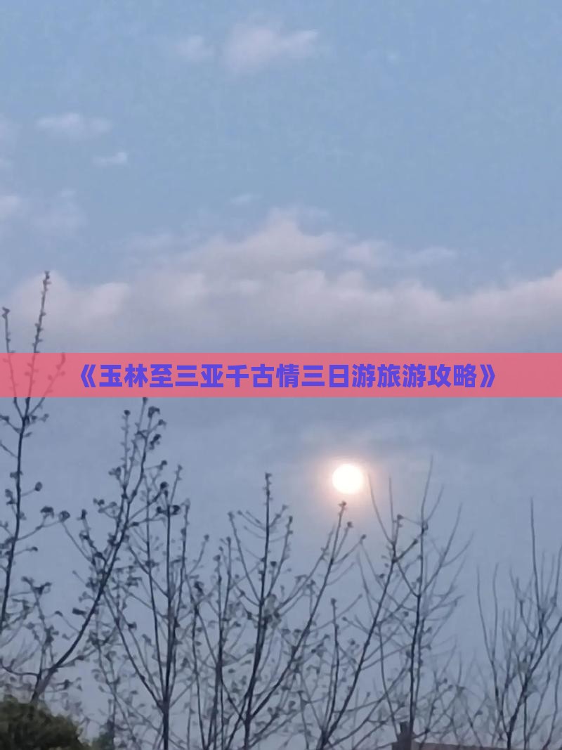 《玉林至三亚千古情三日游旅游攻略》