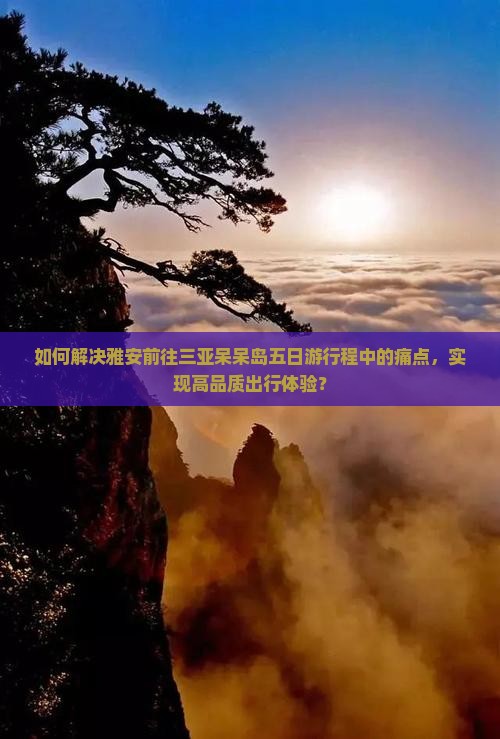 如何解决雅安前往三亚呆呆岛五日游行程中的痛点，实现高品质出行体验？