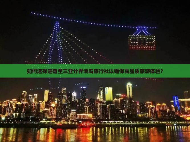 如何选择楚雄至三亚分界洲岛旅行社以确保高品质旅游体验？