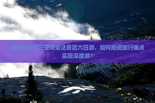锦州出发至三亚呀诺达景区六日游，如何规避旅行痛点实现深度游？