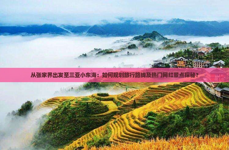 从张家界出发至三亚小东海：如何规划旅行路线及热门网红景点探秘？