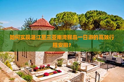 如何实现湛江至三亚南湾猴岛一日游的高效行程安排？