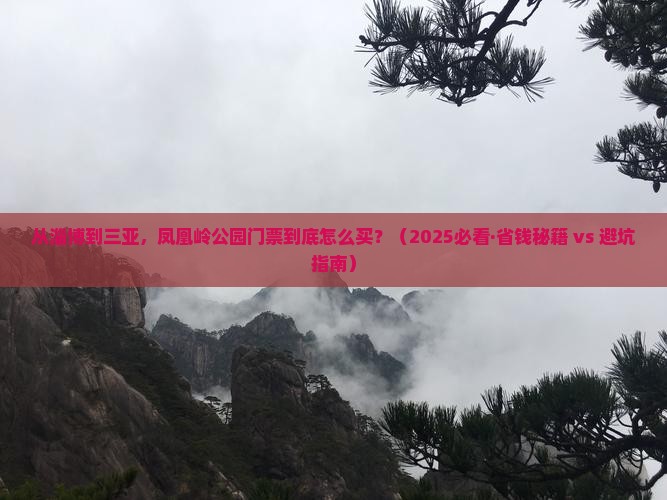 淄博出发三亚凤凰岭公园门票