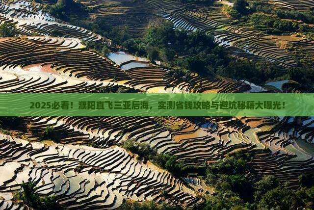 濮阳去三亚后海一日游