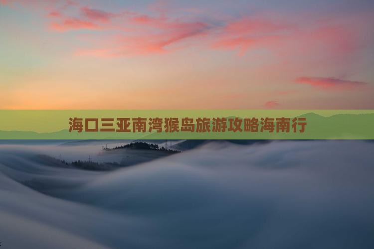 海口前往三亚南湾猴岛旅游