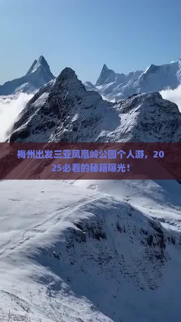 梅州出发三亚凤凰岭公园个人游