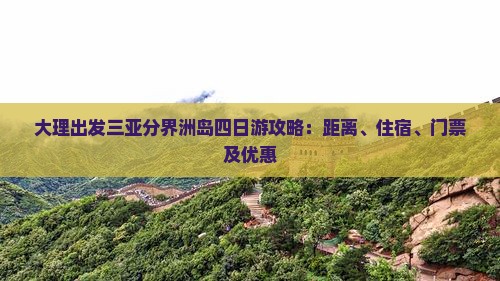 大理出发三亚分界洲岛四日游
