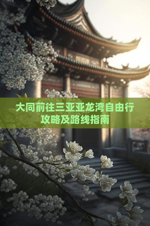 大同前往三亚亚龙湾自由行攻略及路线指南