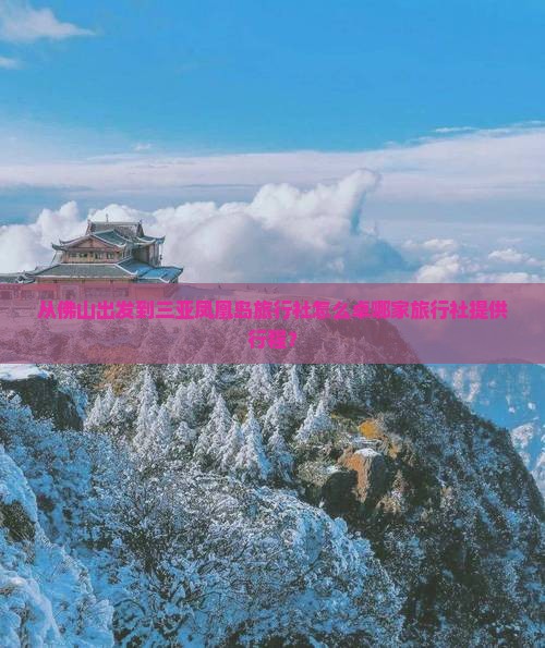 从佛山出发到三亚凤凰岛旅行社怎么卓哪家旅行社提供行程？