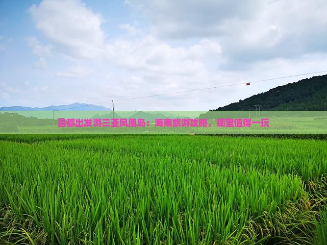 昌都出发游三亚凤凰岛：海南旅游攻略，哪里值得一玩