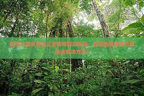 如何从酒泉前往三亚南湾猴岛游玩，有哪些新潮体验和痛点解决方案？