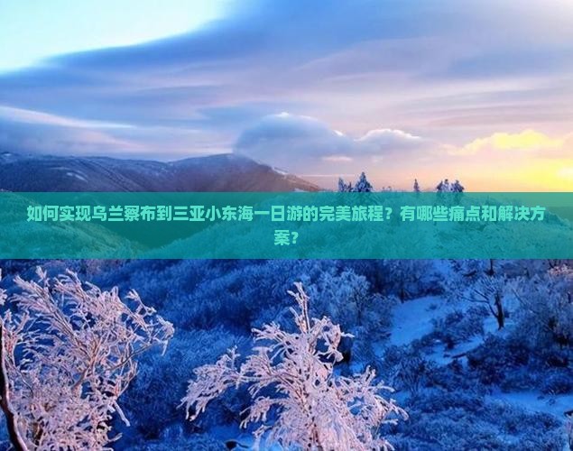 如何实现乌兰察布到三亚小东海一日游的完美旅程？有哪些痛点和解决方案？