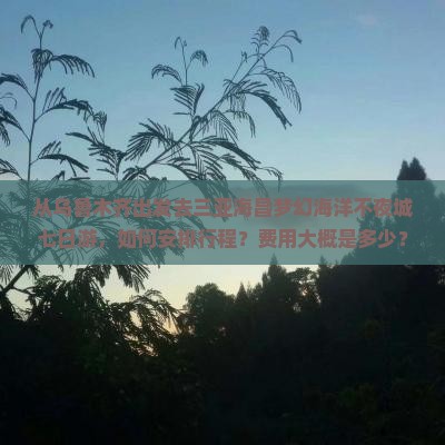 从乌鲁木齐出发去三亚海昌梦幻海洋不夜城七日游，如何安排行程？费用大概是多少？适合家庭出游吗？