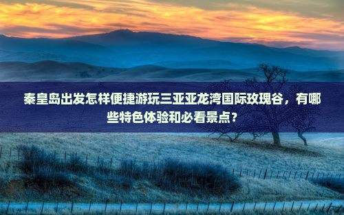 秦皇岛出发怎样便捷游玩三亚亚龙湾国际玫瑰谷，有哪些特色体验和必看景点？