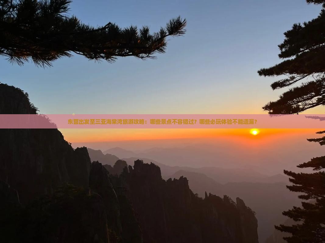东营出发至三亚海棠湾旅游攻略：哪些景点不容错过？哪些必玩体验不能遗漏？