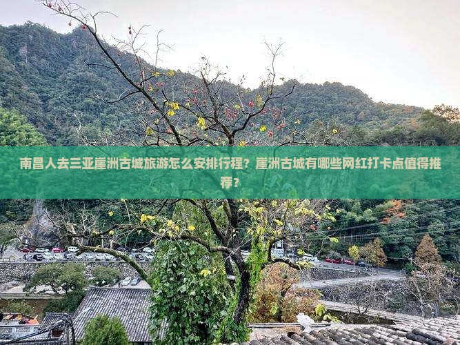 南昌人去三亚崖洲古城旅游怎么安排行程？崖洲古城有哪些网红打卡点值得推荐？