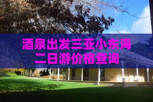 酒泉出发三亚小东海二日游价格查询