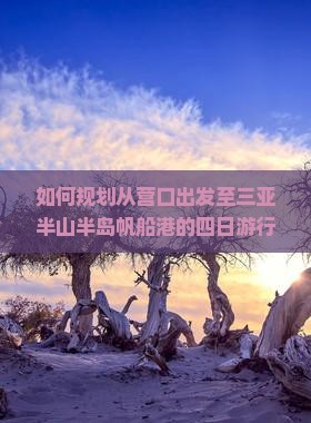 如何规划从营口出发至三亚半山半岛帆船港的四日游行程？