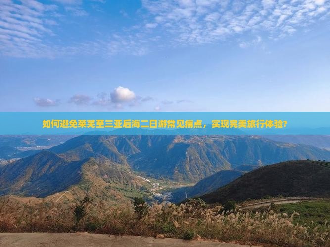 如何避免莱芜至三亚后海二日游常见痛点，实现完美旅行体验？